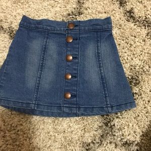 Toddler girl denim skirt